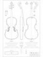 Výkres pre 4/4 husle (violin 4/4) , model A. Stradivari